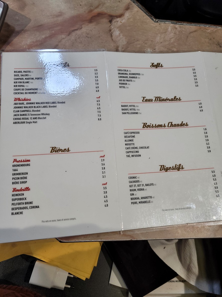 BAR DES SPORTS menu 3