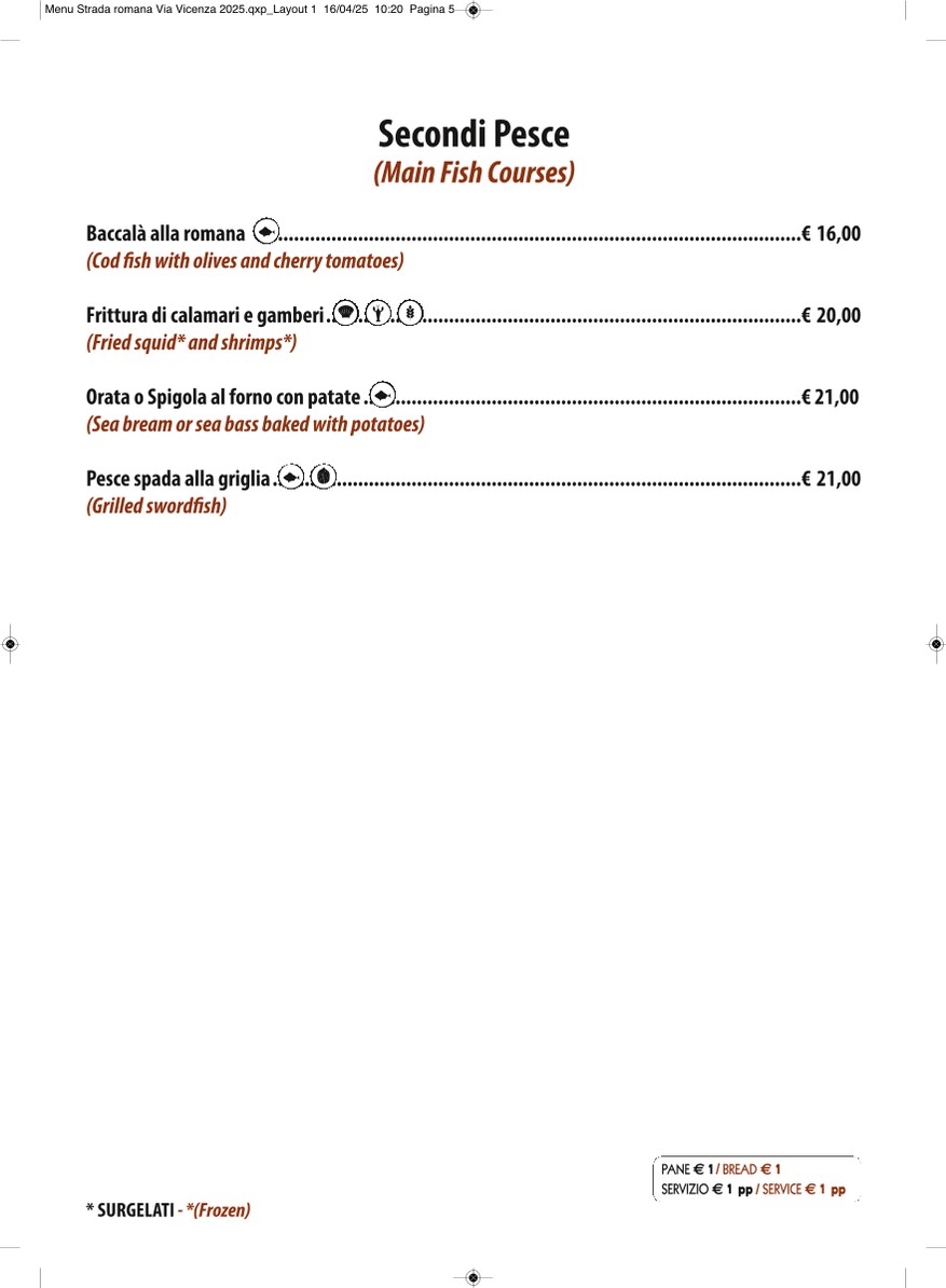 STRADAROMANA Restaurant menu 5