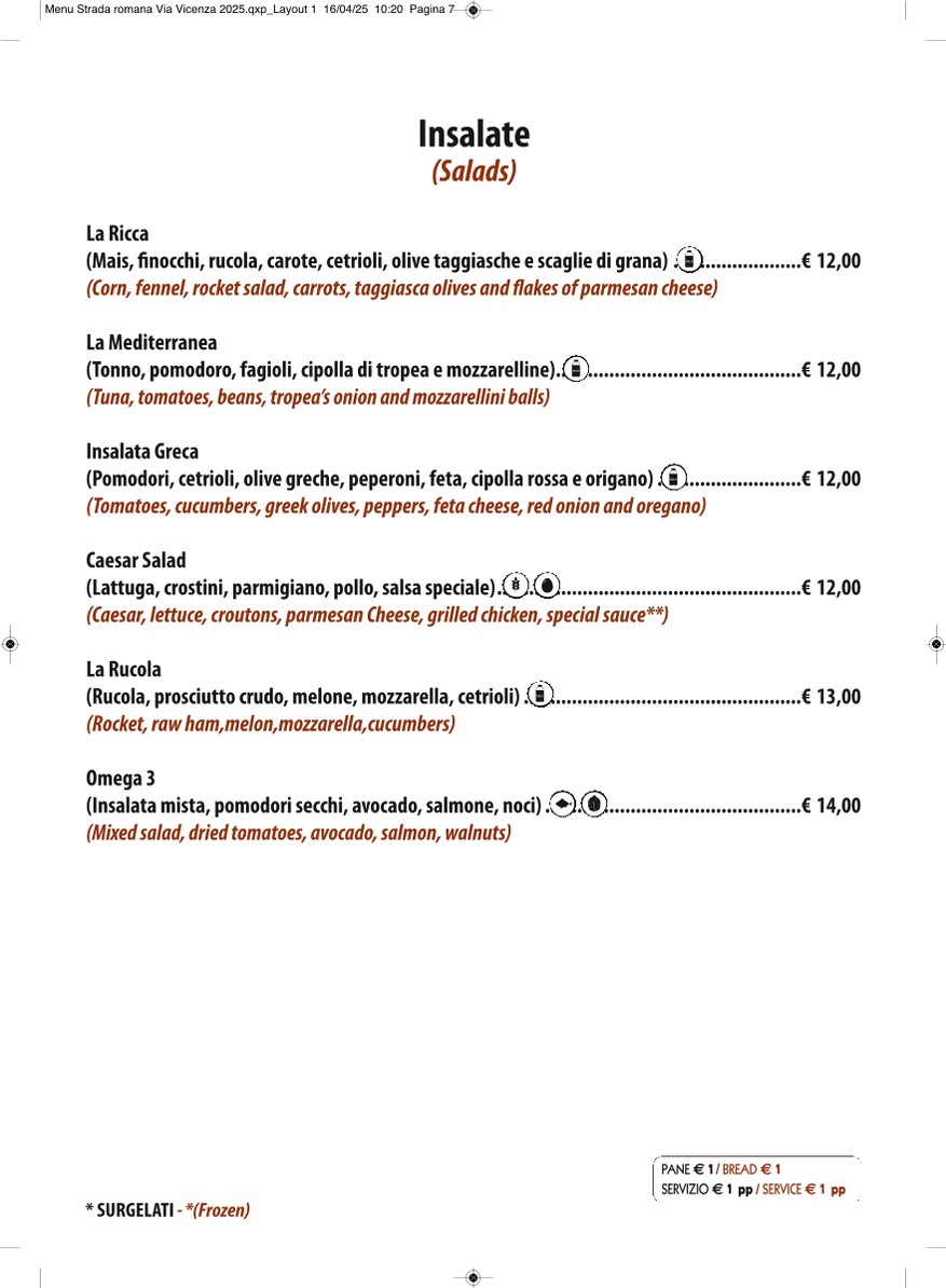 STRADAROMANA Restaurant menu 7