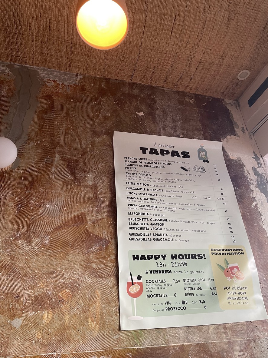 Gigi de Clichy menu 1