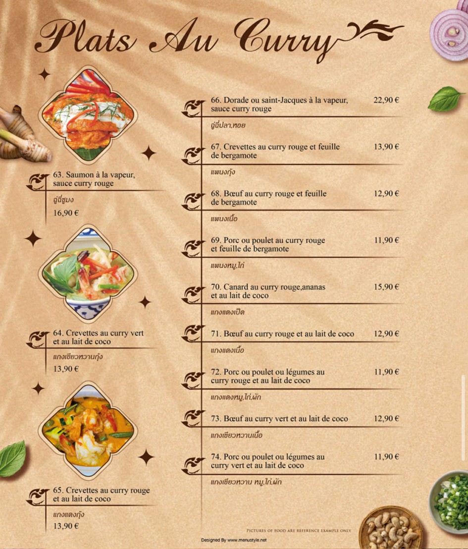Ayothaya café menu 4