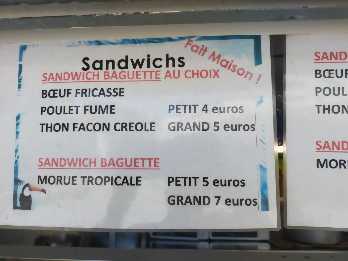Relais Tropical menu 2