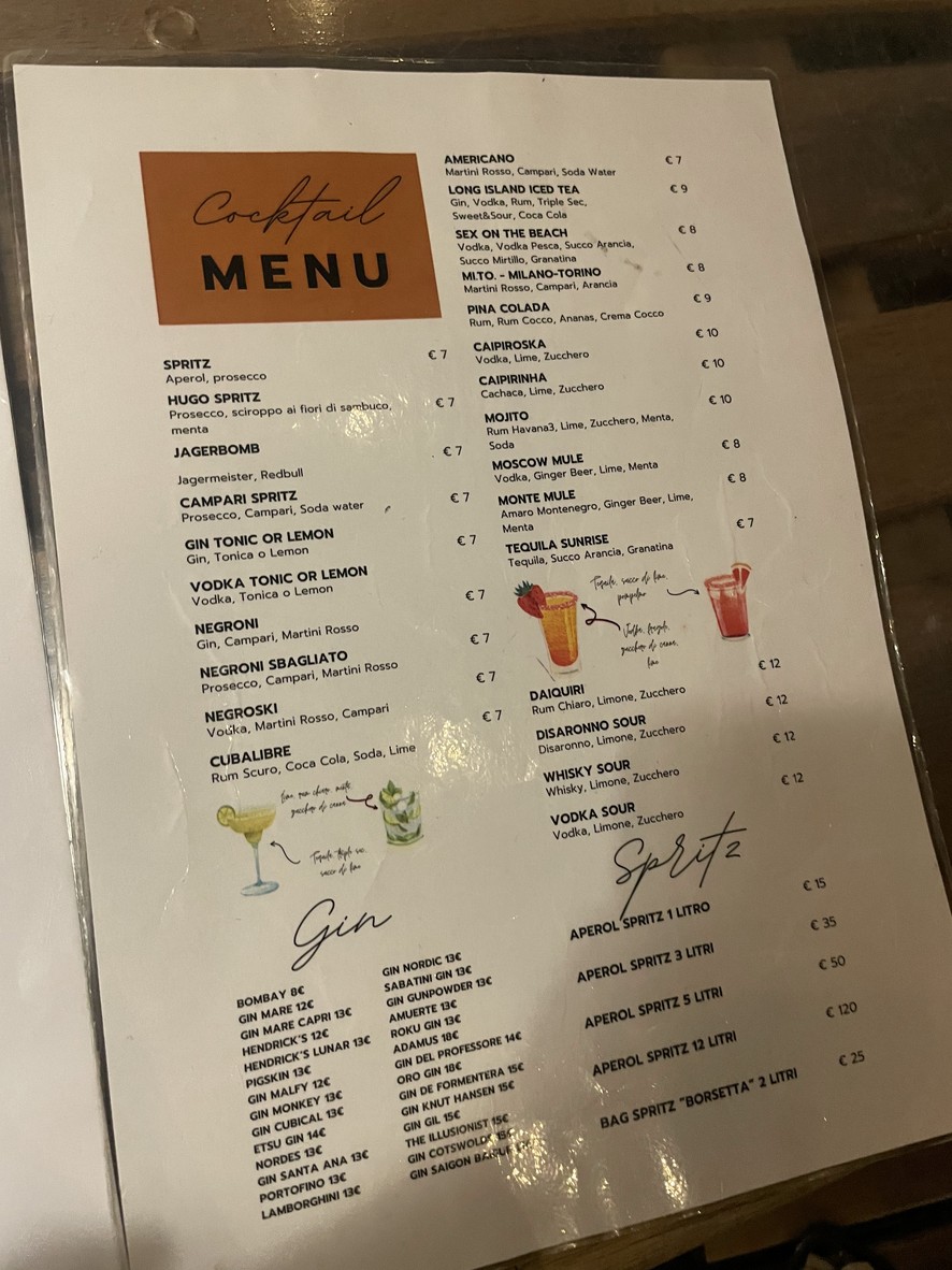 Vecchia Trastevere menu 4