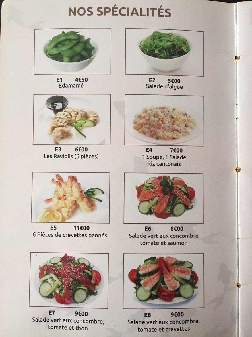 Restaurant Kyo Japonais menu 2