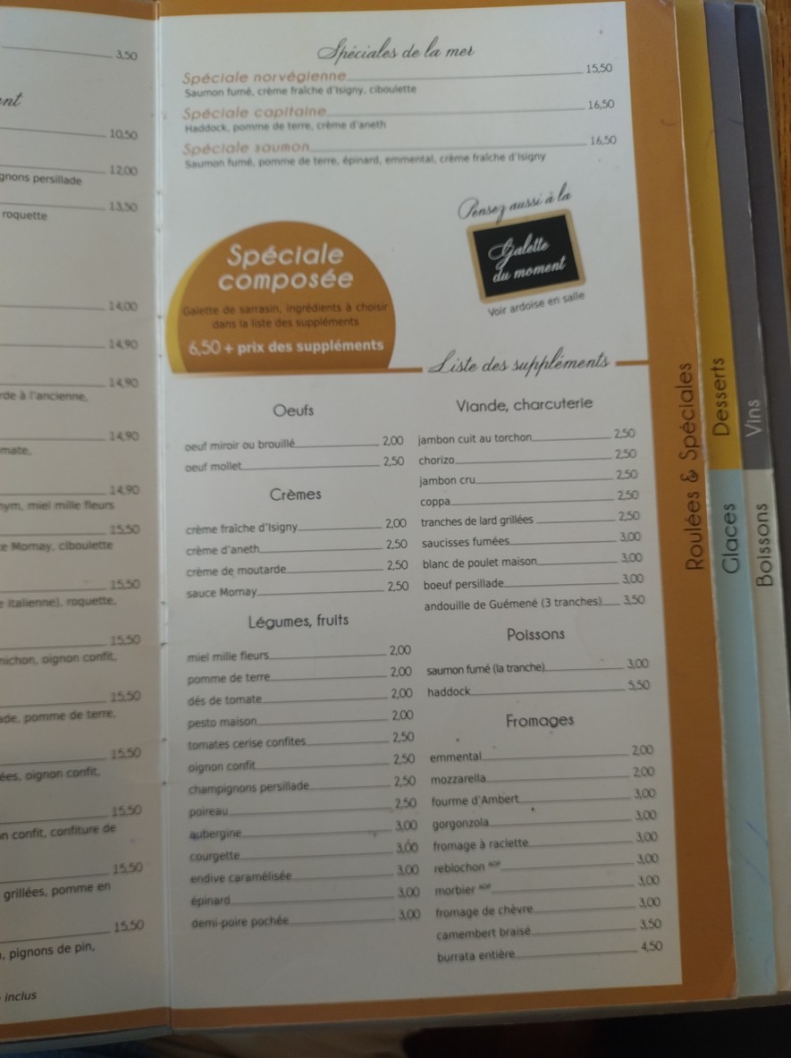 Chez Maxence menu 3