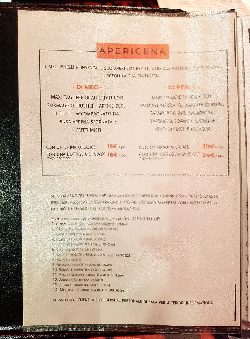Meo Pinelli menu 3