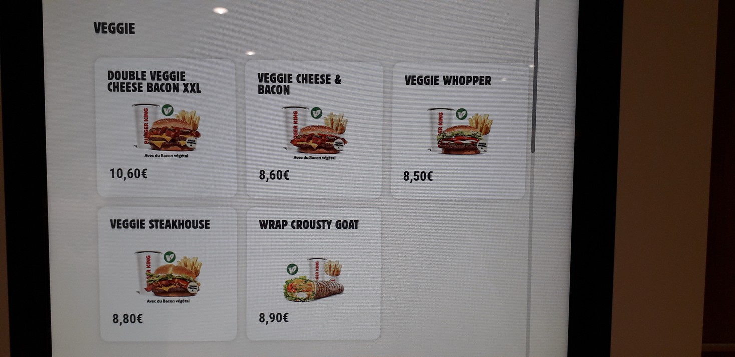 Burger King Paris menu 3
