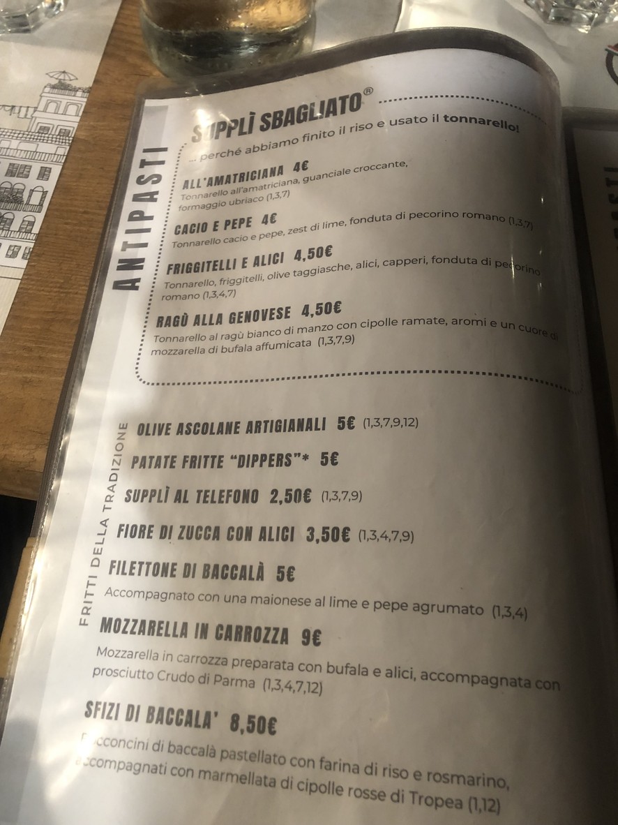 Al Grottino menu 1