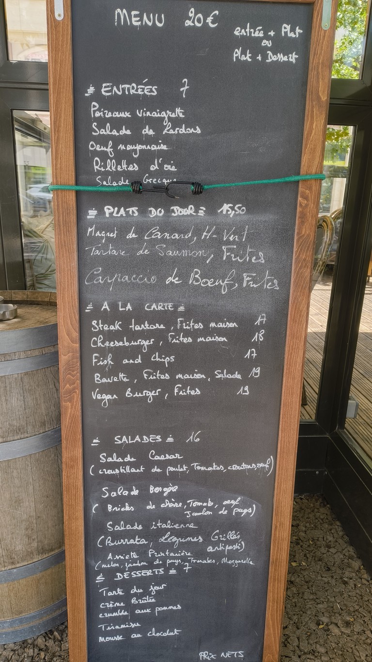 Cafe du Metro menu 1