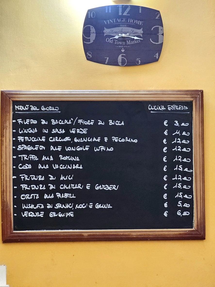 Hostaria La Casetta menu 1
