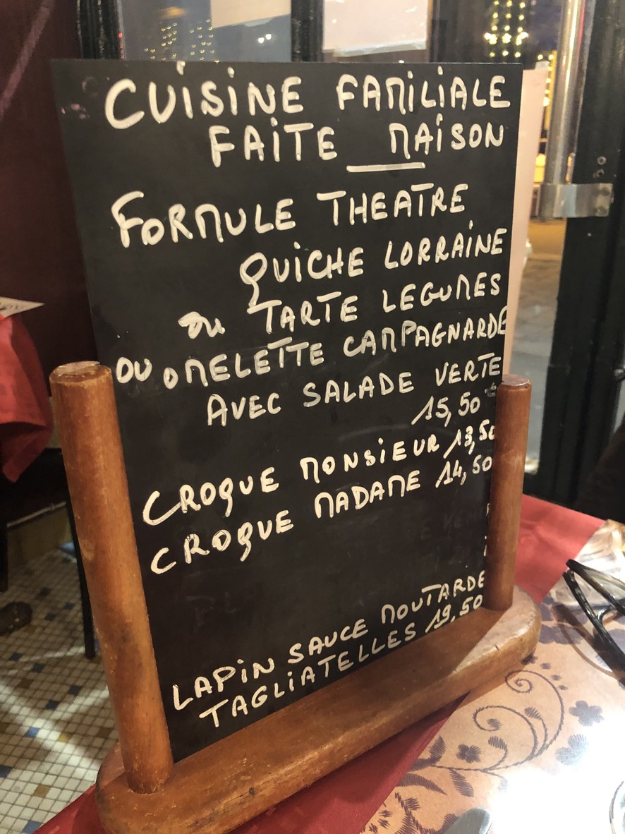 Le Petit Bar du Théâtre menu 3