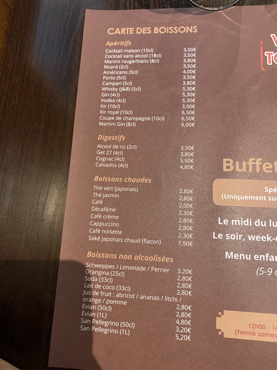Villa Tokyo menu 5