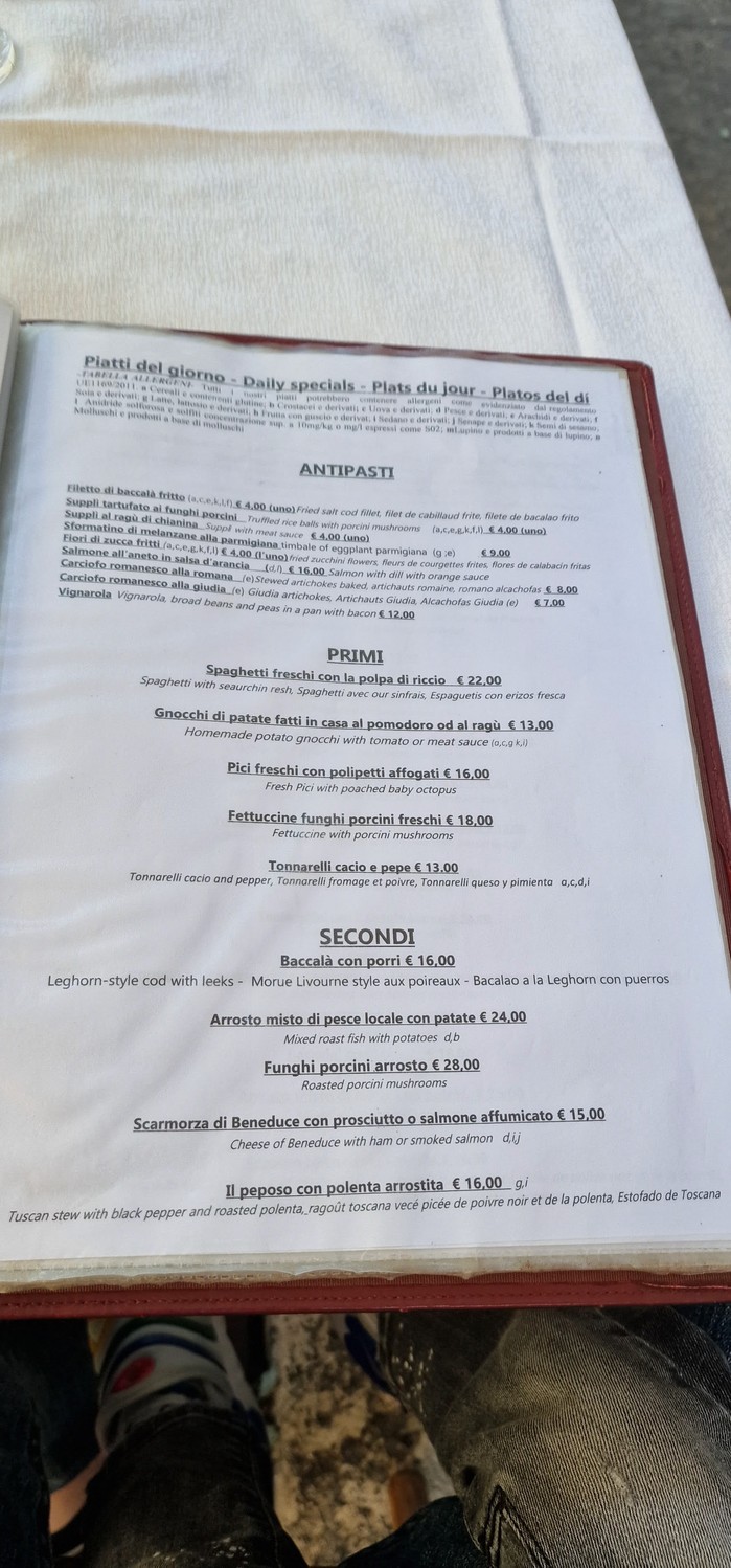 Hostaria Da Cesare Bottega Storica dal 1921 menu 1