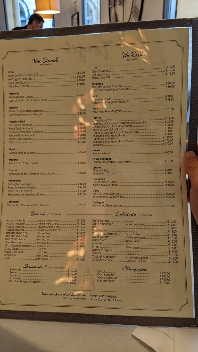Target Restaurant menu 2