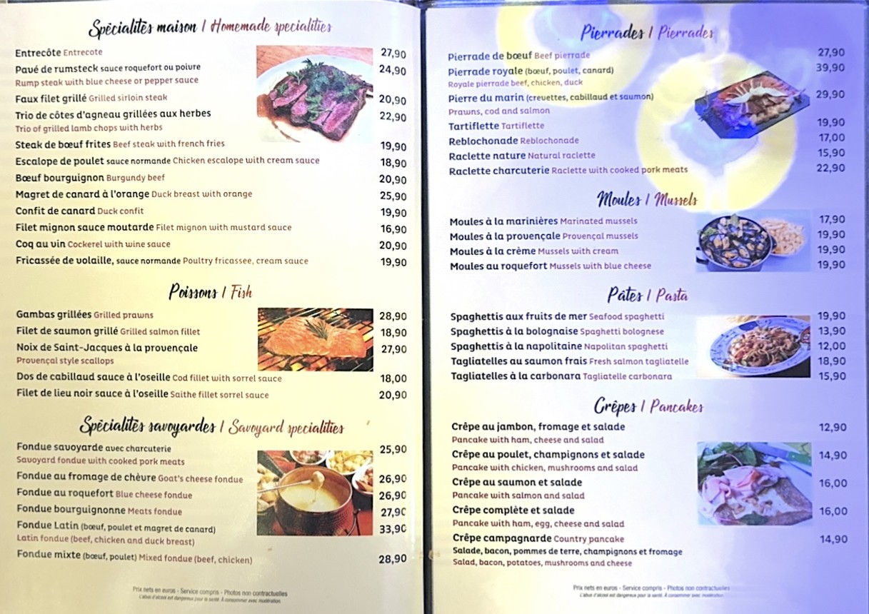 Le Latin menu 1