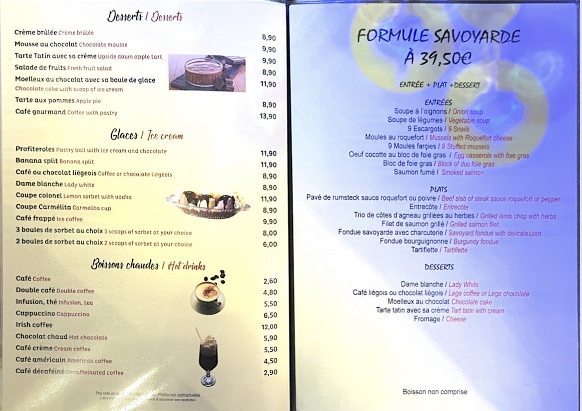 Le Latin menu 2