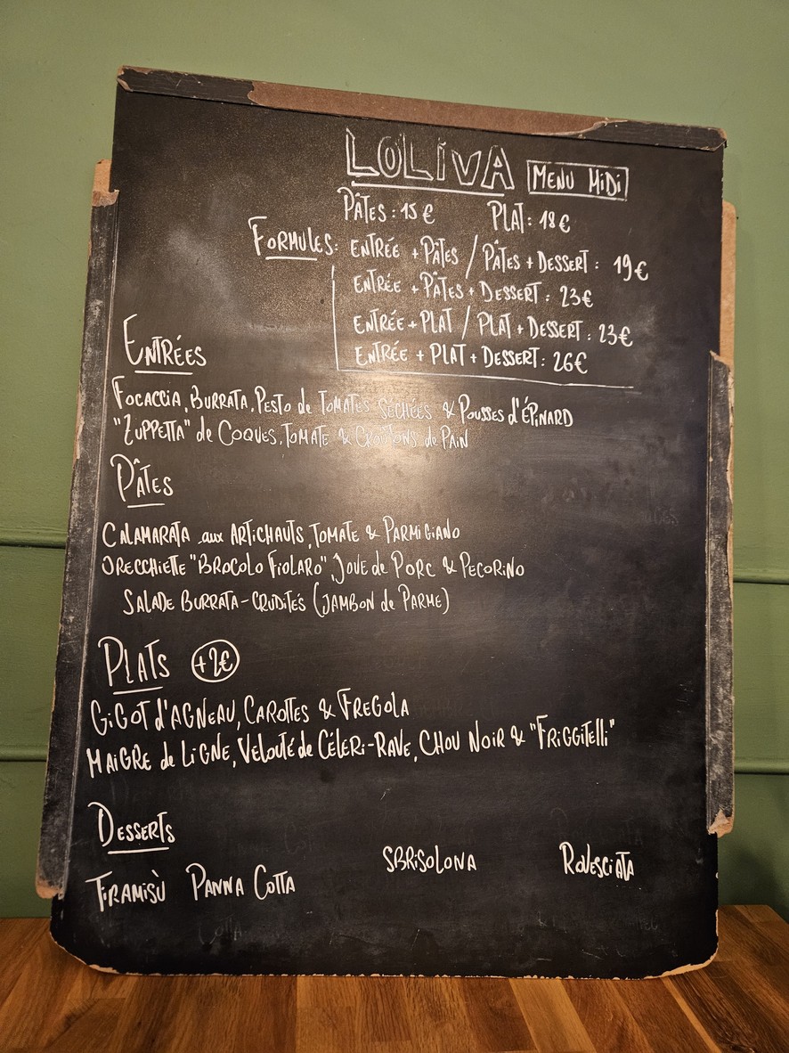 Lolivà 2 menu 1