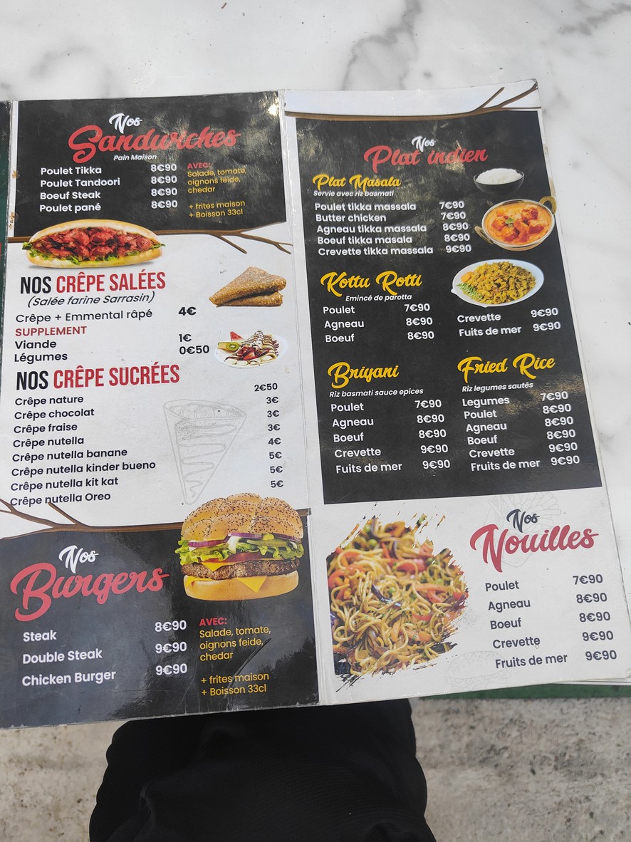 Le Paradis bondy menu 3