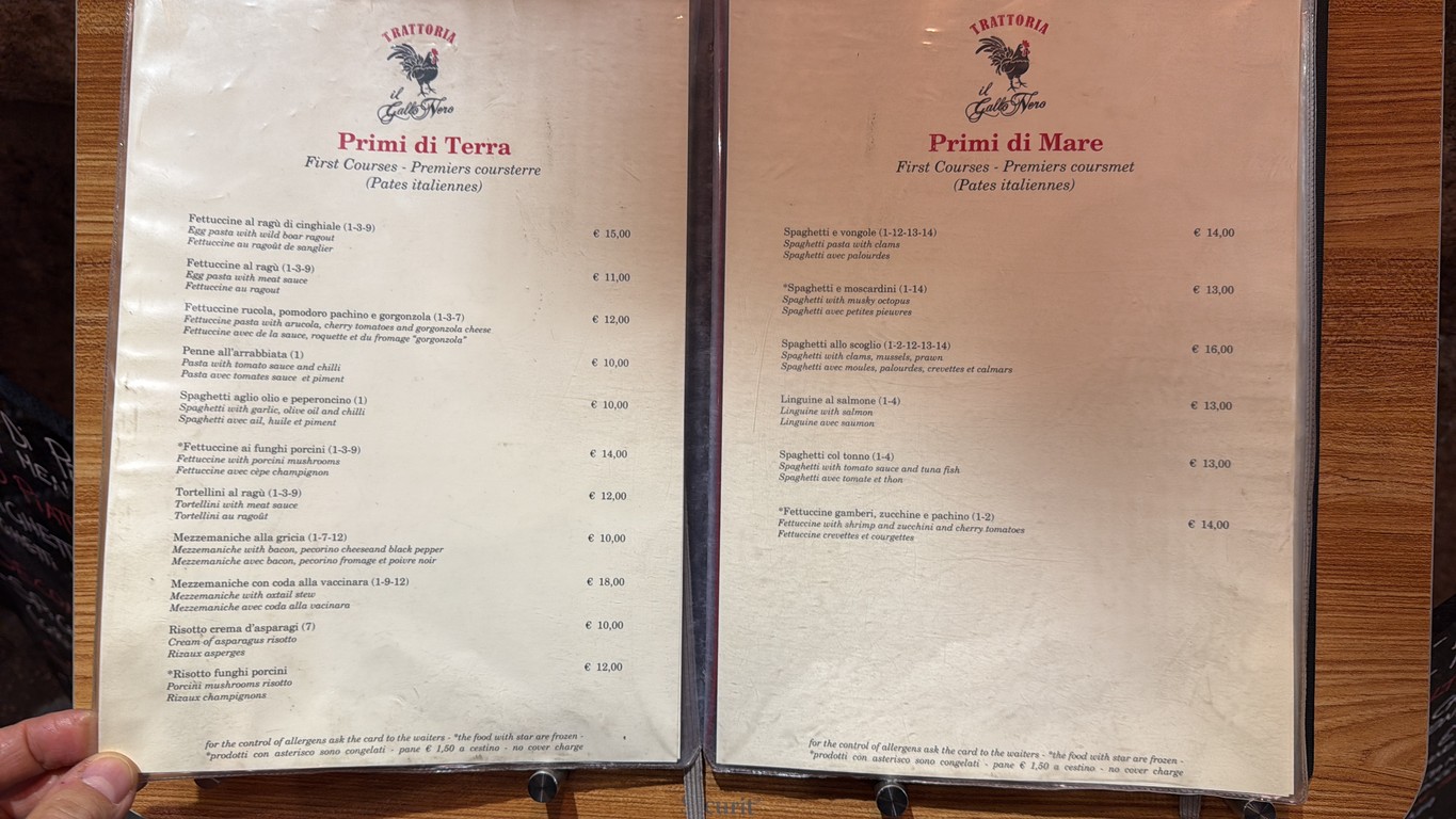 il Gallo Nero menu 1