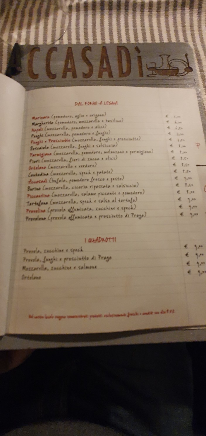 Accasadì menu 1