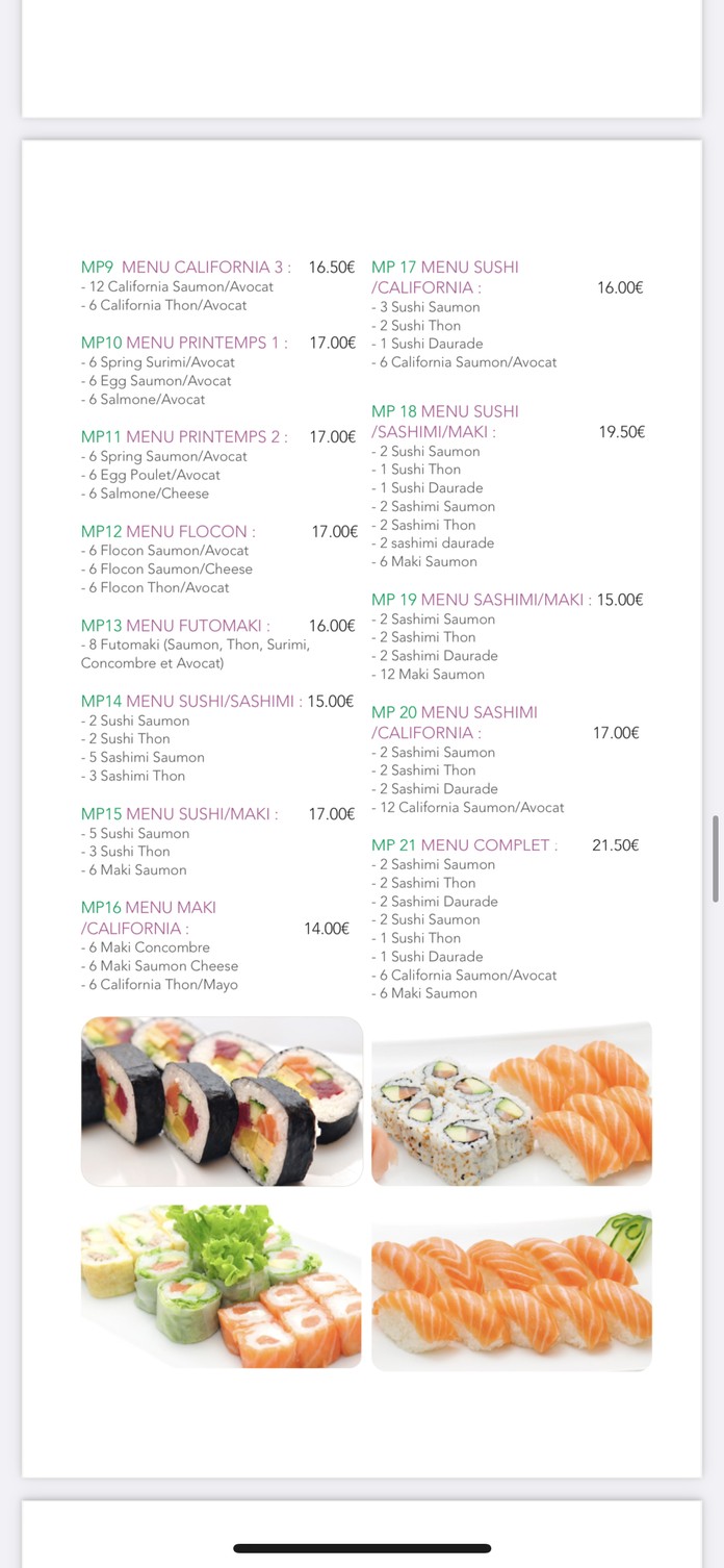 Nems & Sushi menu 7
