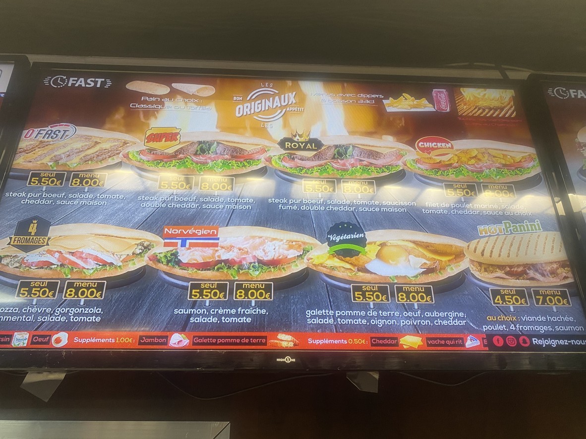 OFast menu 2