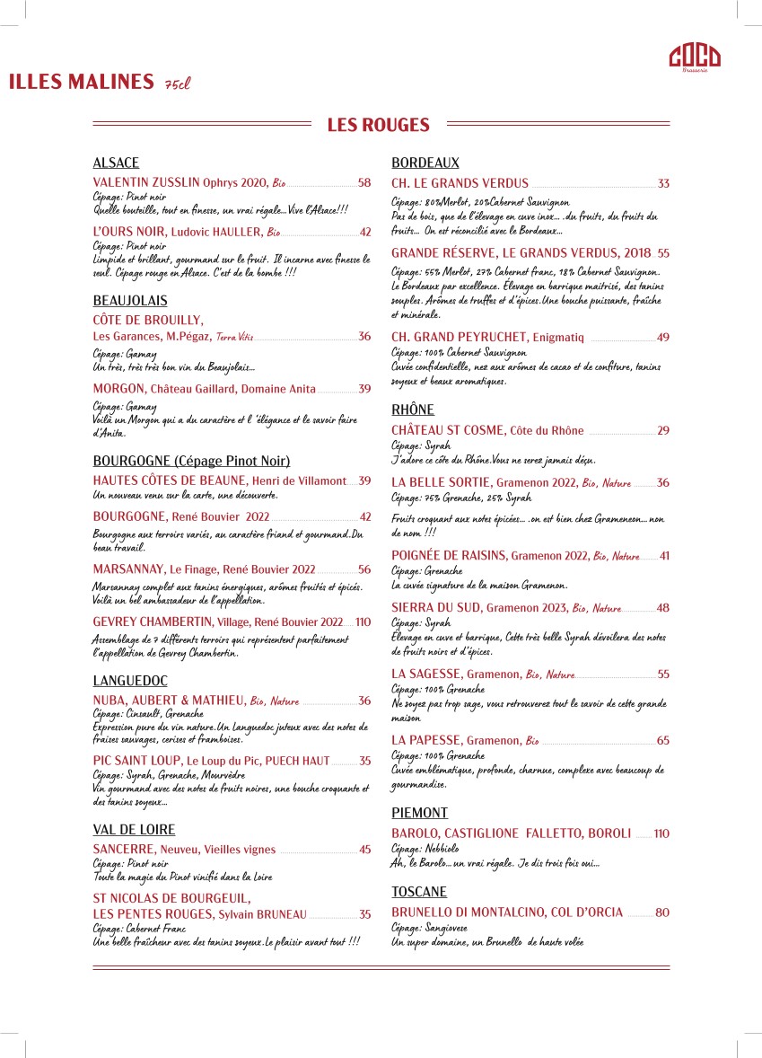 COCO Balard menu 5