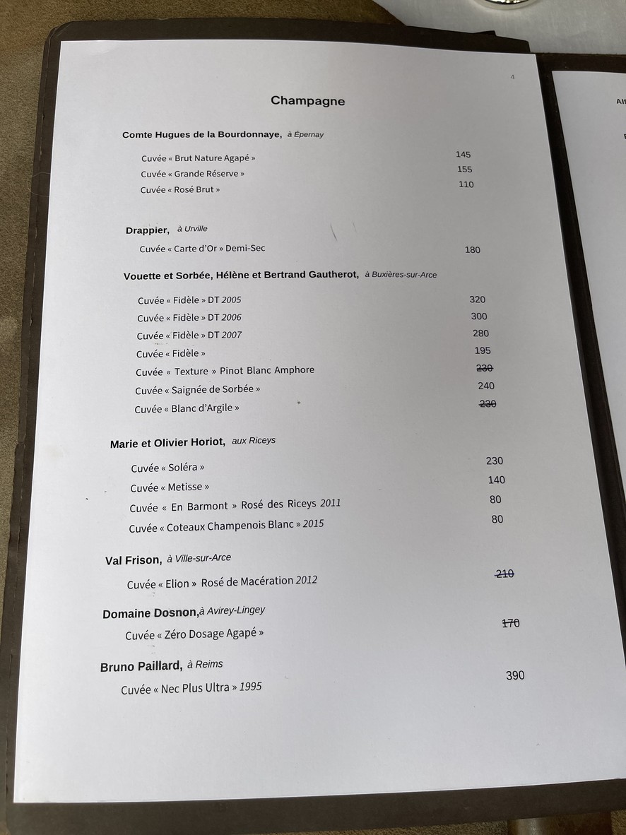 Agapé, Restaurant gastronomique Paris 17ème menu 2