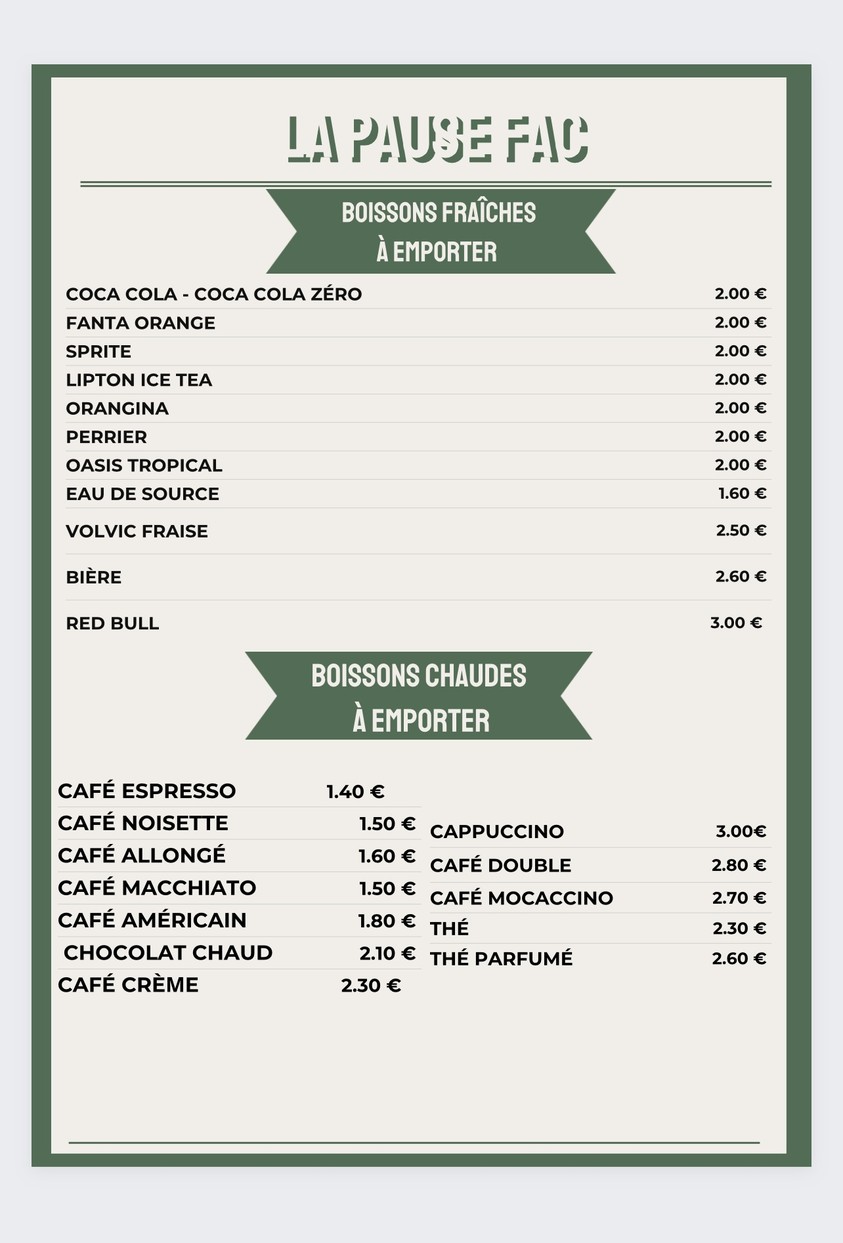 Les Facultés menu 4