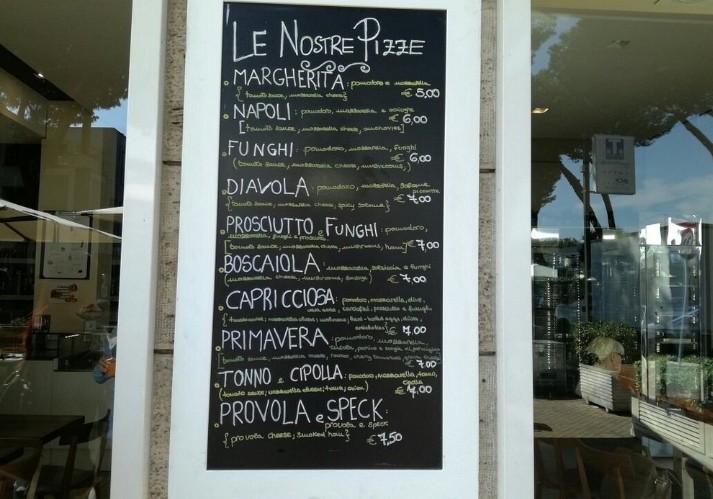 Bar cafeteria Crociani menu 3