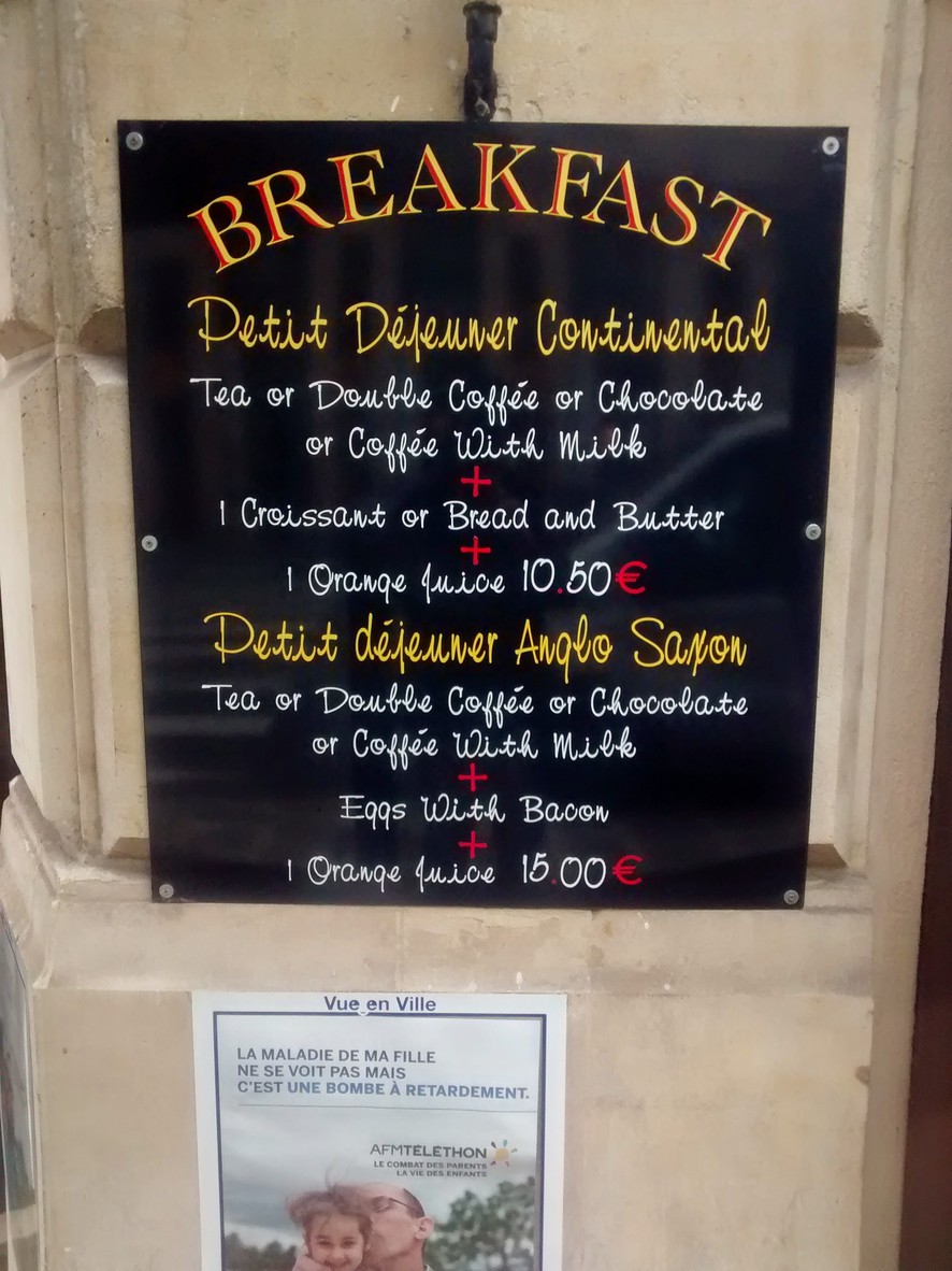 Le Parthénon menu 1