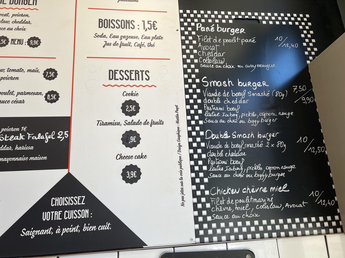 Canal Burger menu 3