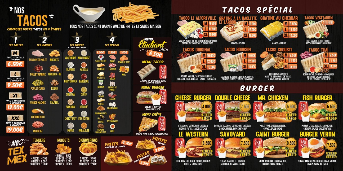 Best Tacos menu 2