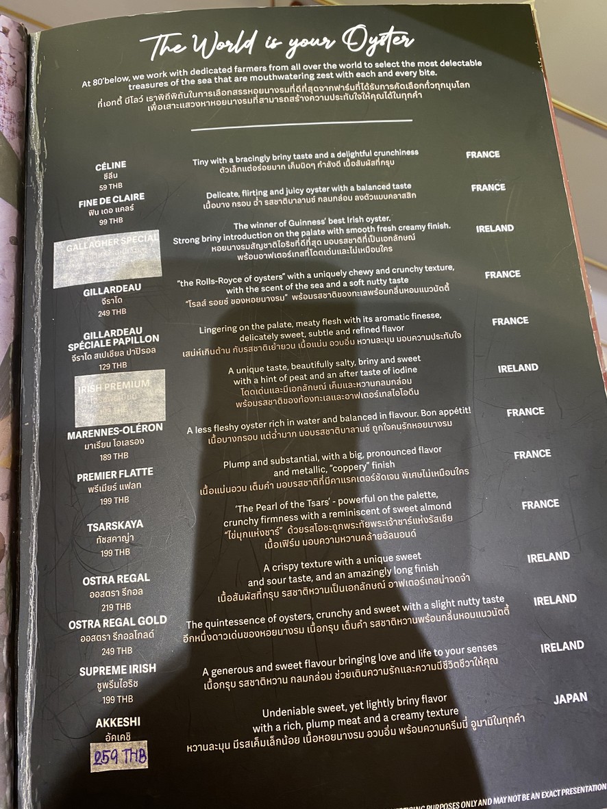 80below Siam Paragon menu 1