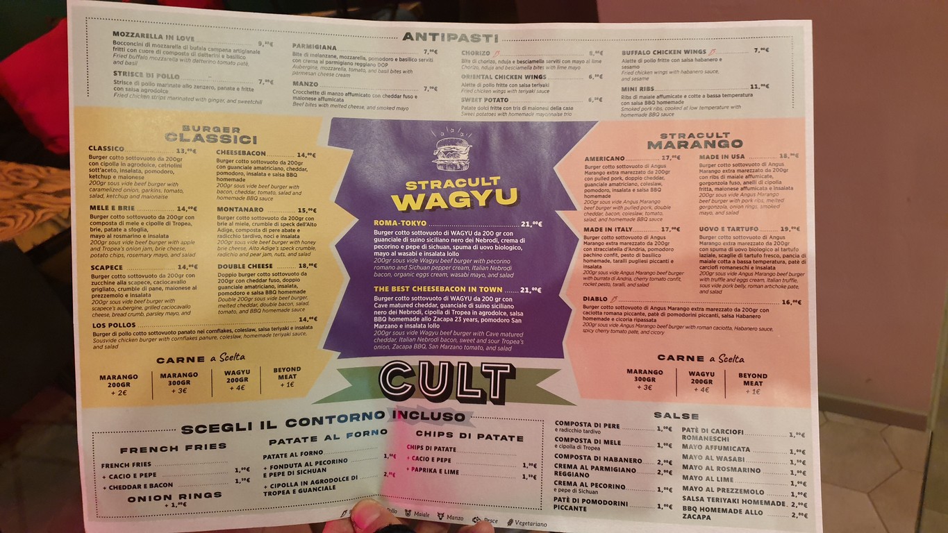 CULT Burger Restaurant menu 2