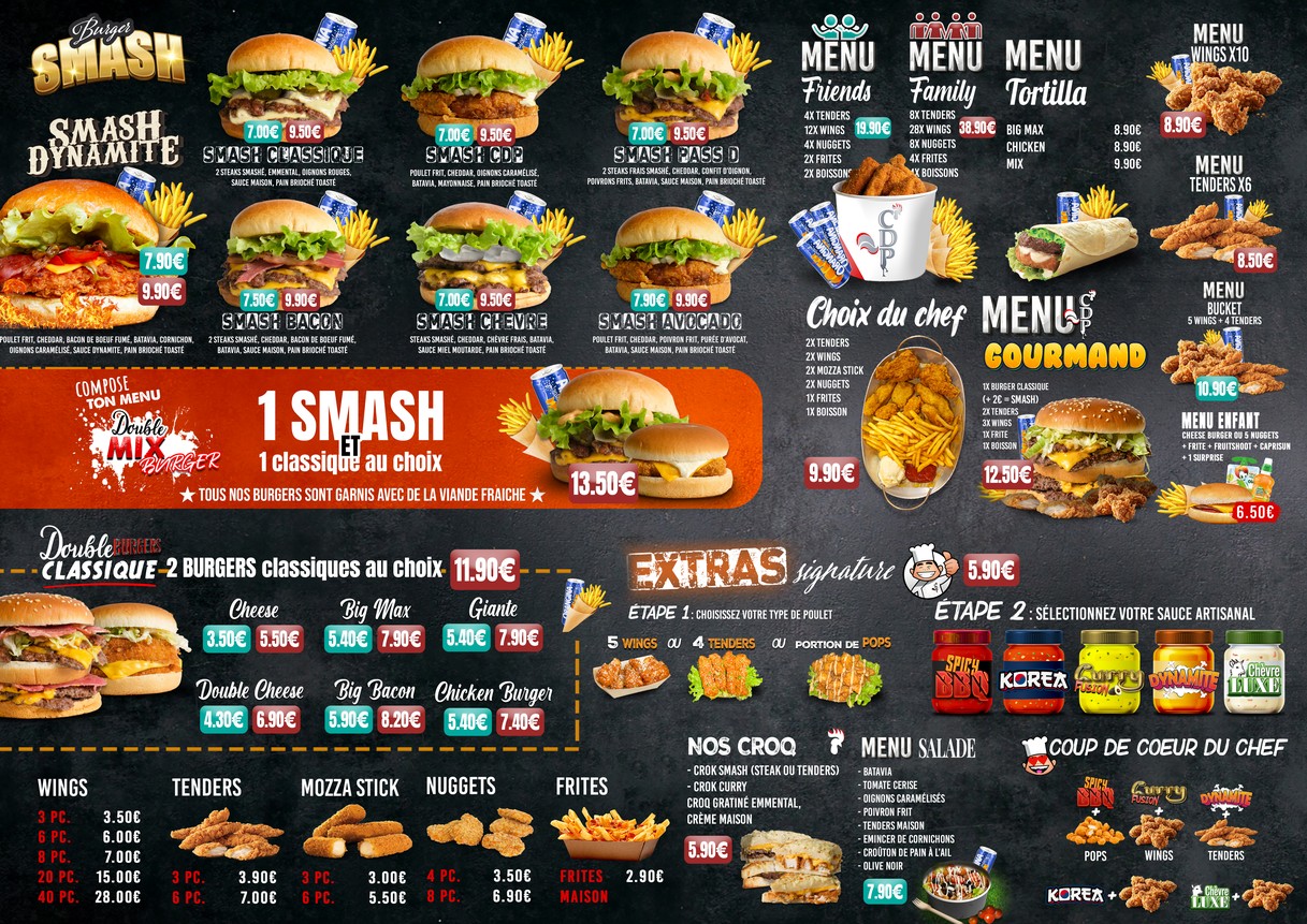 La Chair De Poule menu 1