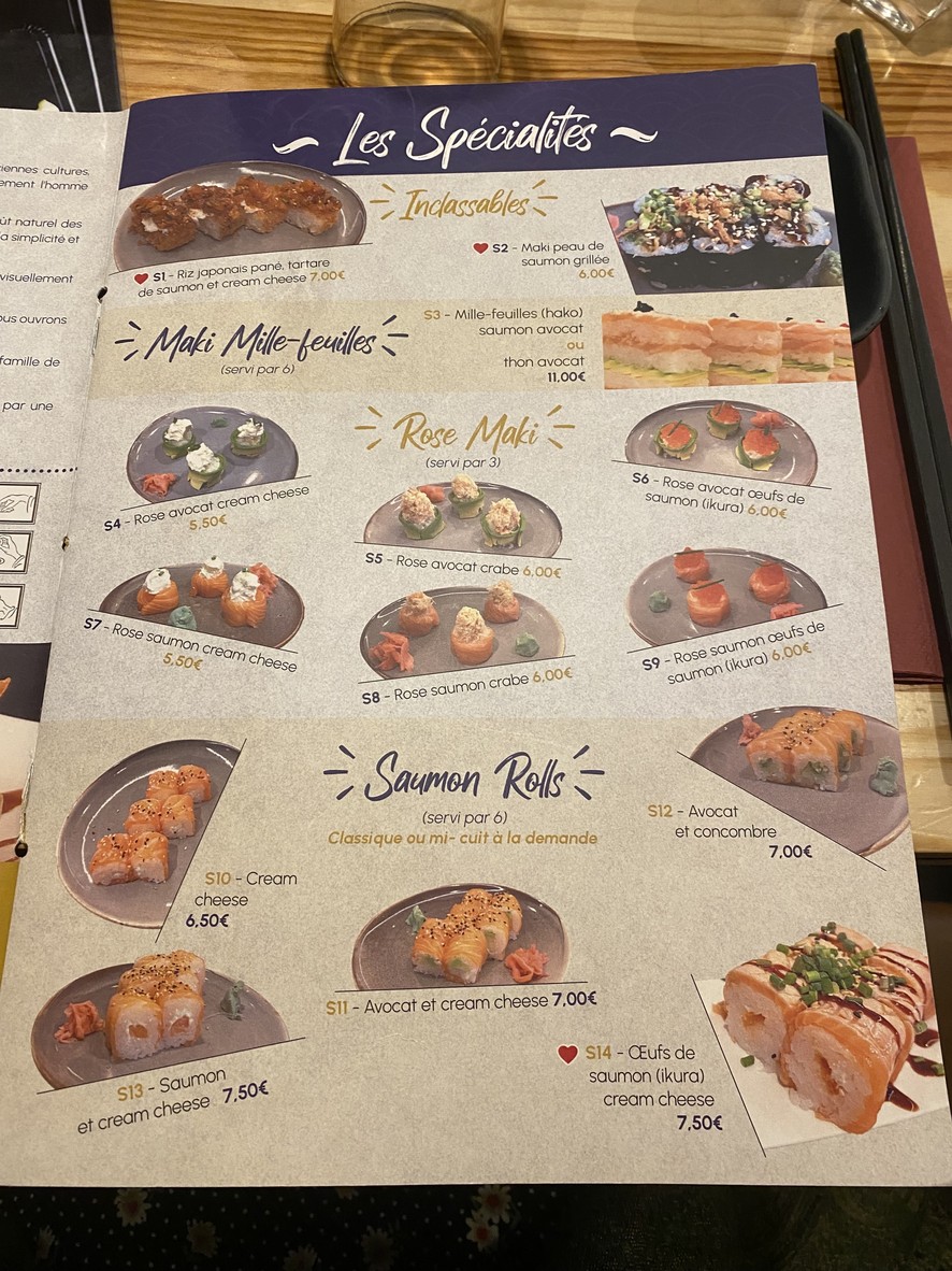 KAIYO Paris menu 2