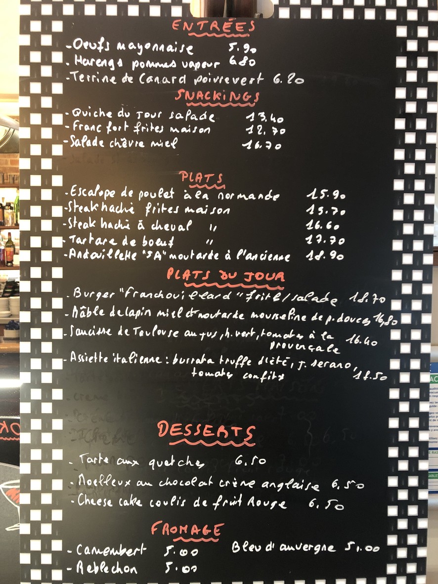 Le Poète menu 1