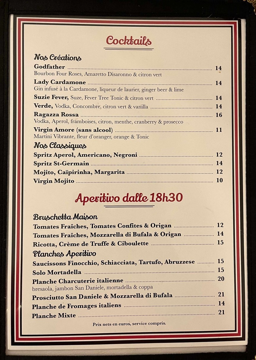 Da Alfredo menu 4
