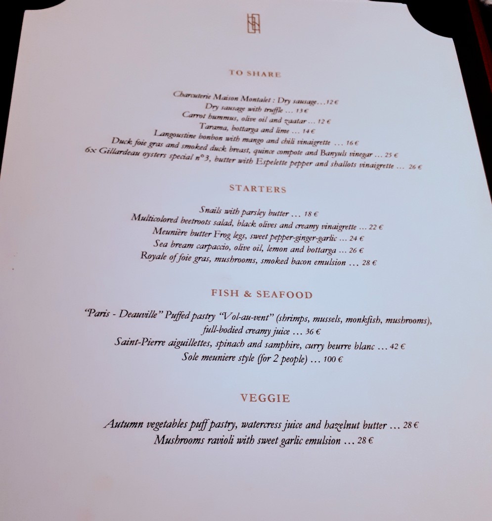 Les Parisiens menu 4