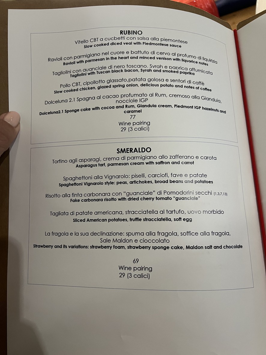 Aqualunae menu 3