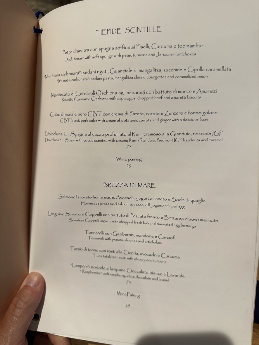 Aqualunae menu 5