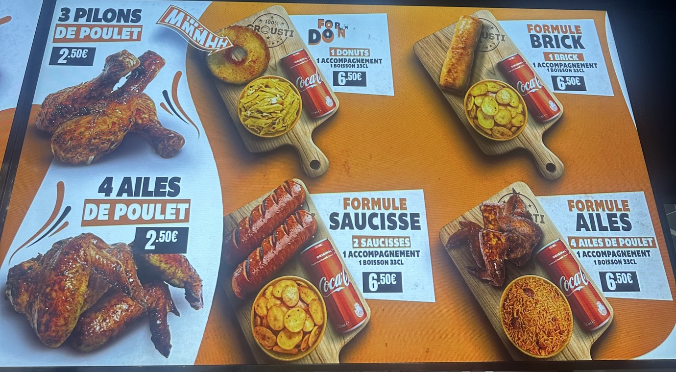 100% CROUSTI PARIS 20 menu 2