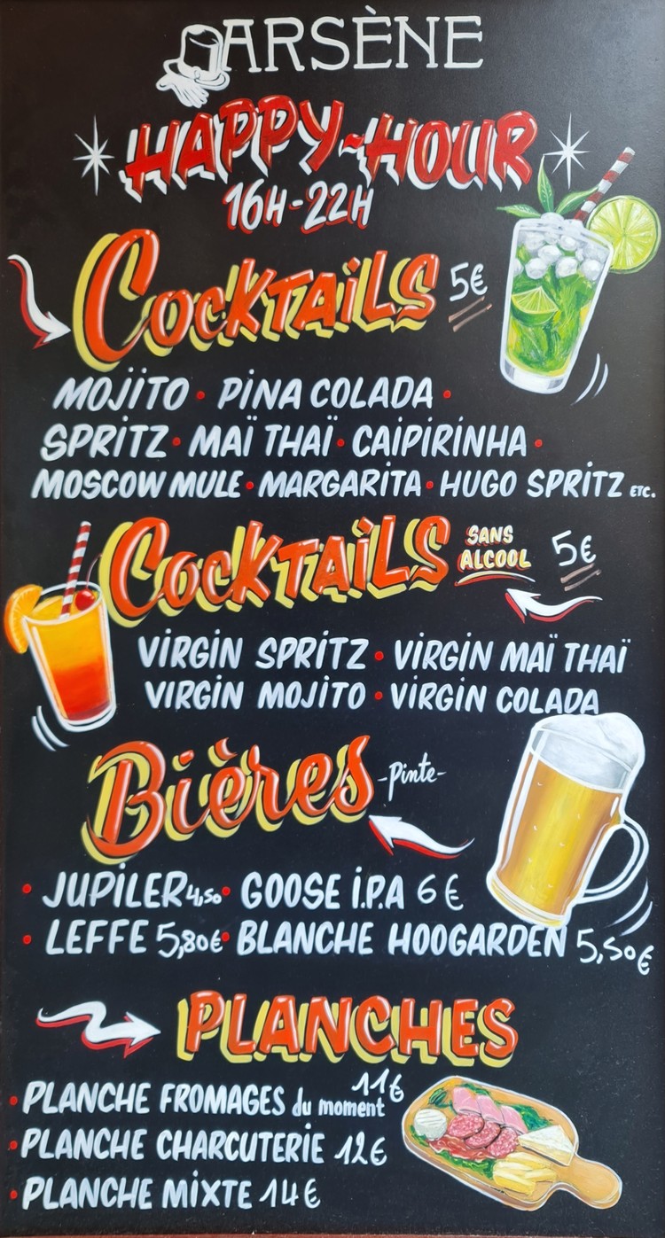 Restaurant ARSENE menu 2