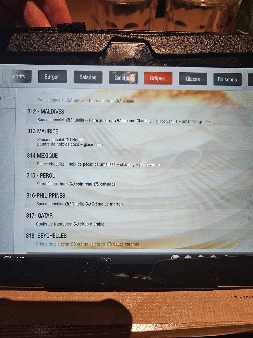 Sucrée Salée menu 4