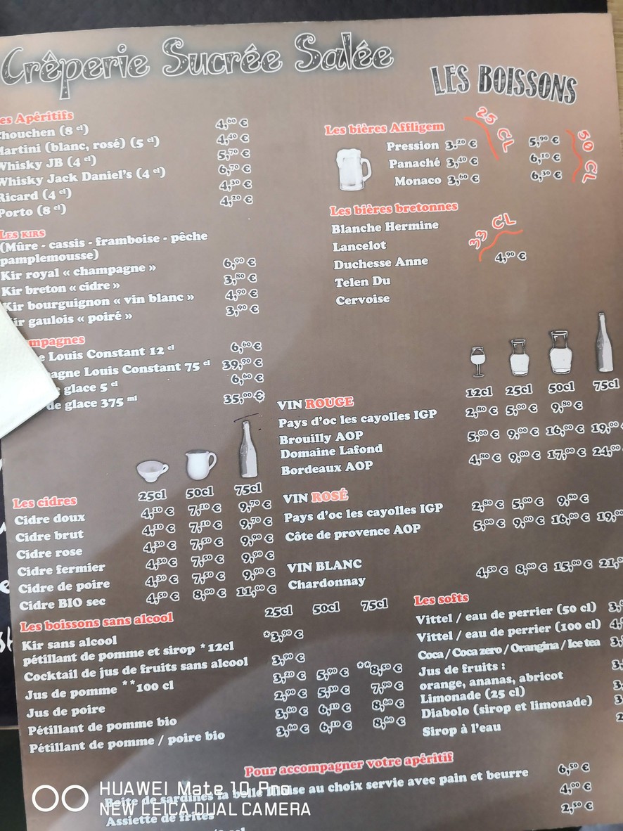 Sucrée Salée menu 5