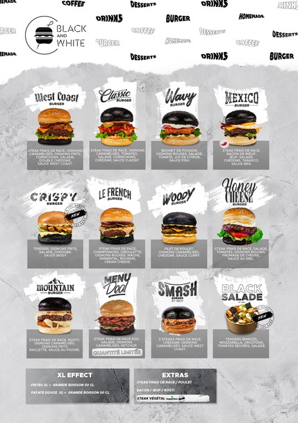 Black & White Burger Val De Fontenay