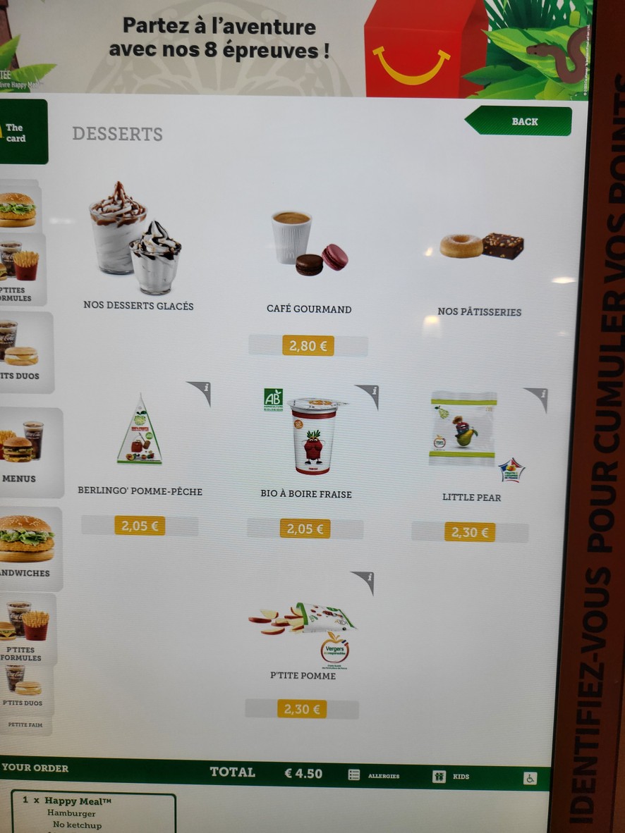 McDonald's menu 2