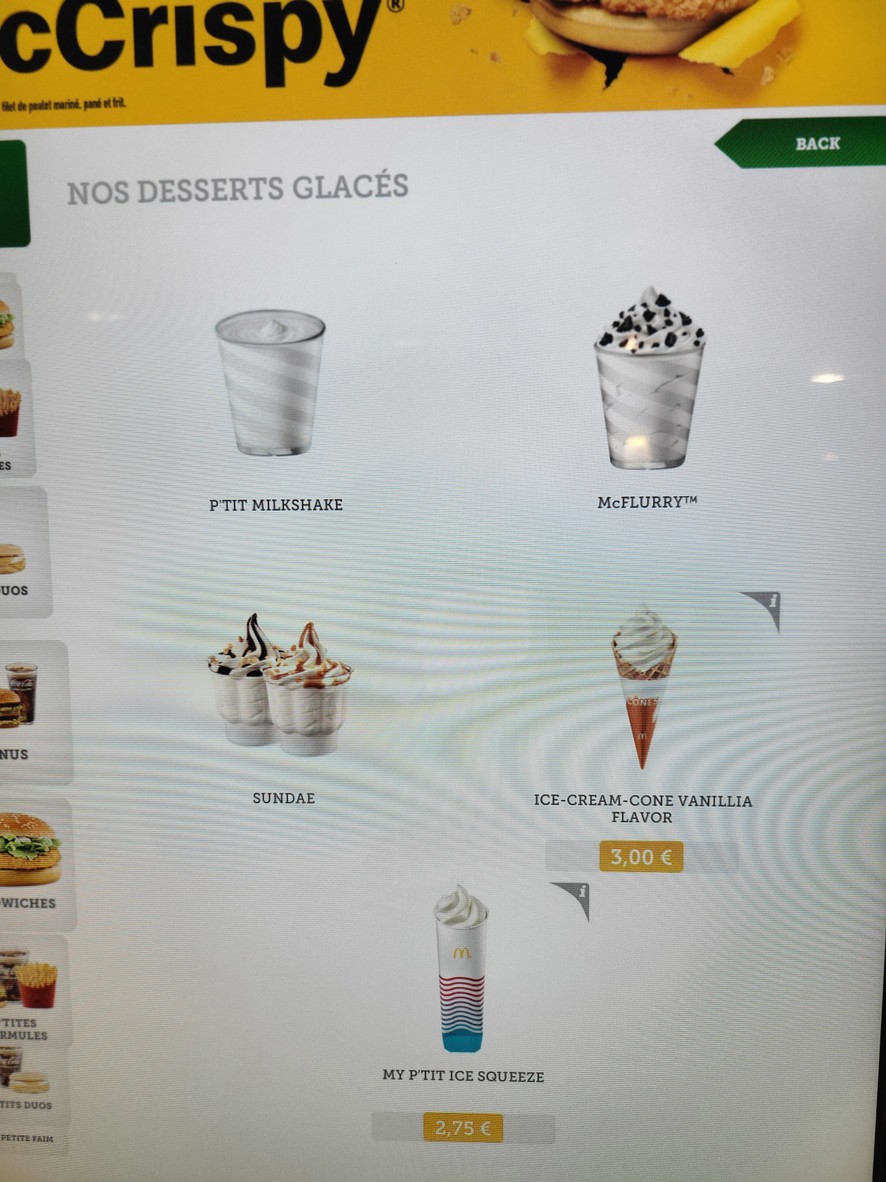 McDonald's menu 3