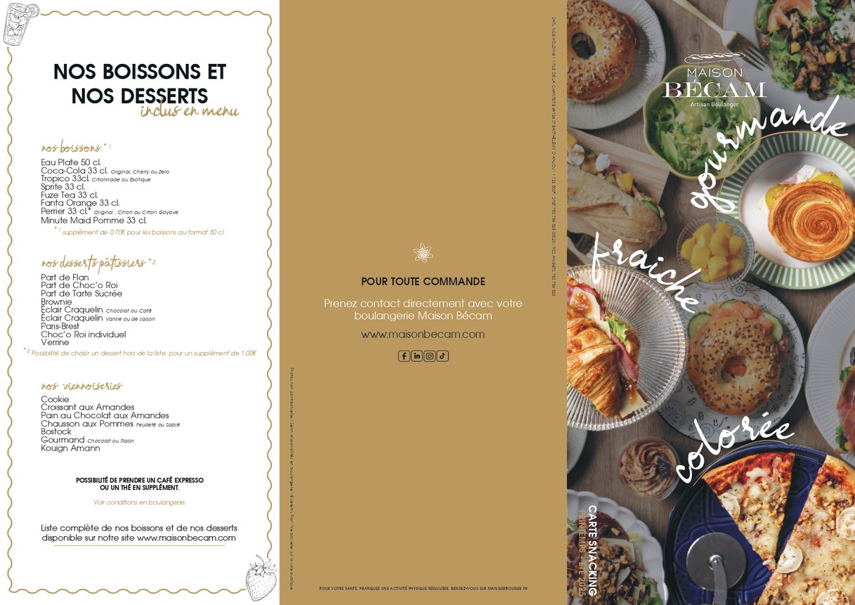 Boulangerie Pâtisserie Maison Bécam - Puteaux menu 1